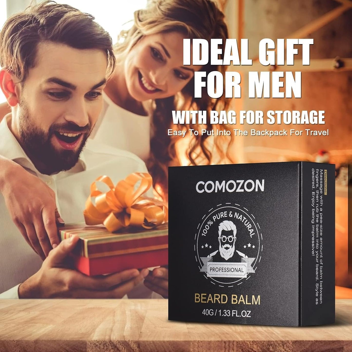 Kit Barbe Homme Complet 12 En 1, Kit De Soin Barbe Homme Avec Rouleau Barbe Contenir Huile Barbe, Shampoing Barbe,CrĂšmes De Barbe, Peigne Barbe,Ciseaux Barbe,Brosse Ă Barbe, Rasoir, 10 Lames Barbe